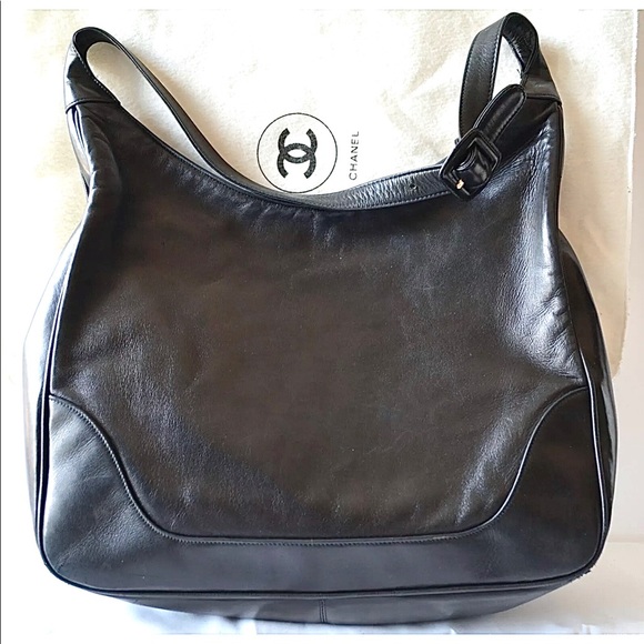 💎LARGE RARE💎CHANEL RARE HOBO LEATHER - Picture 4 of 11
